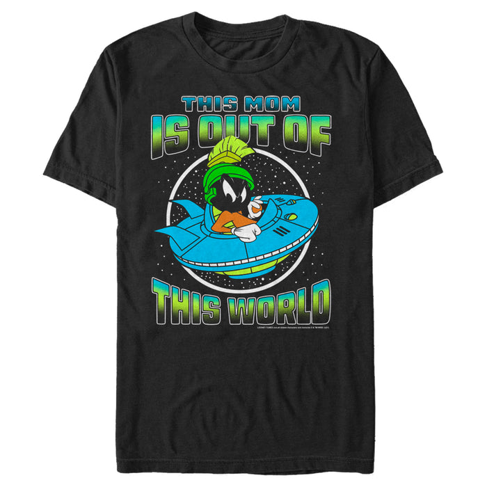 fifth sun Men's Looney Tunes Mother's Day Marvin the Martian This Mom is Out of This World T-Shirt
