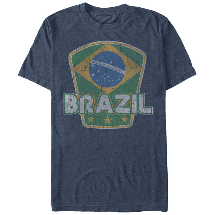 fifth sun Men's Lost Gods Brazil Flag Stars T-Shirt