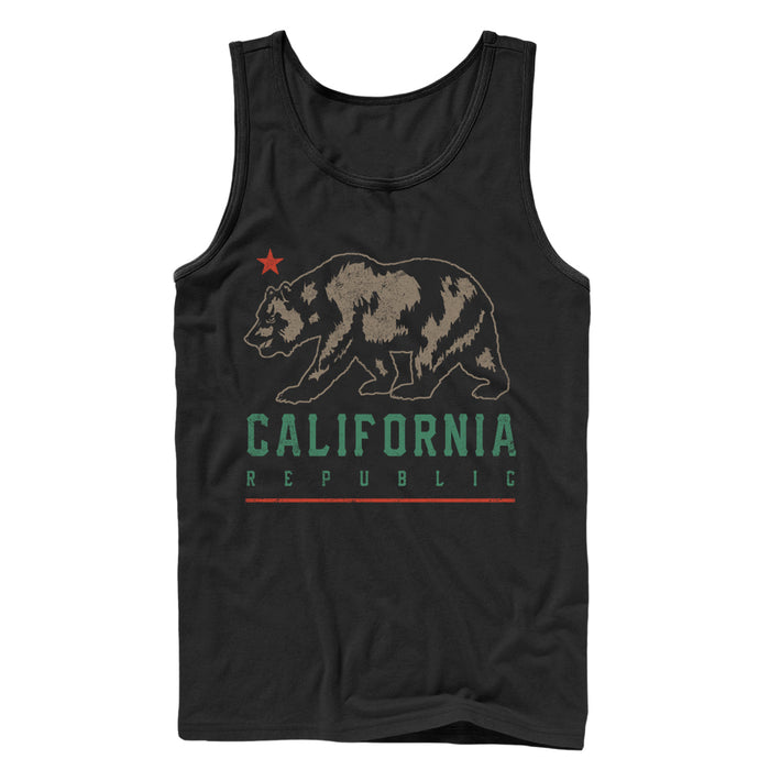 fifth sun Men's Lost Gods California Republic Bear Shadow Tank Top