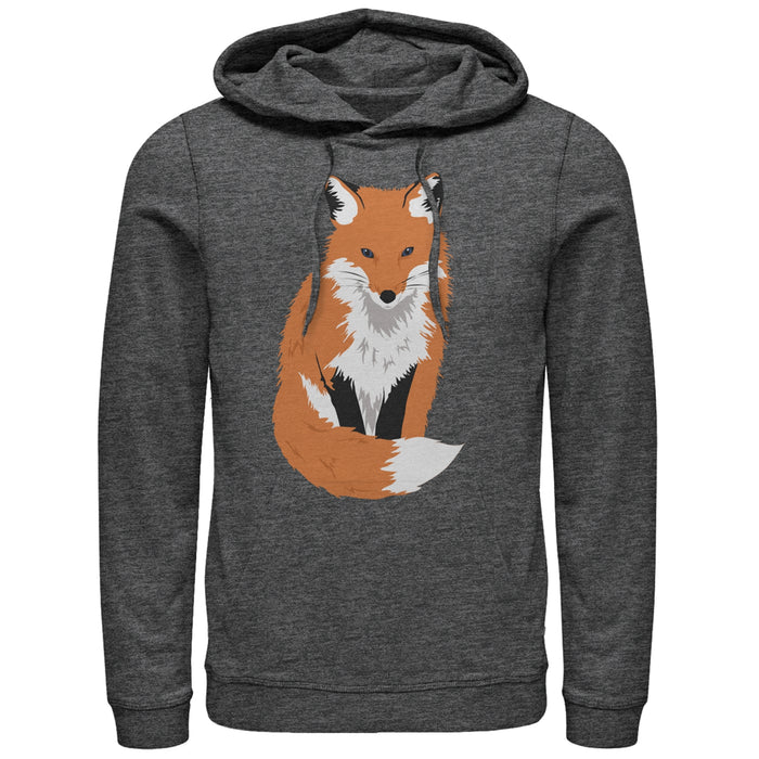 fifth sun Men's Lost Gods Furry Fox Pull Over Hoodie