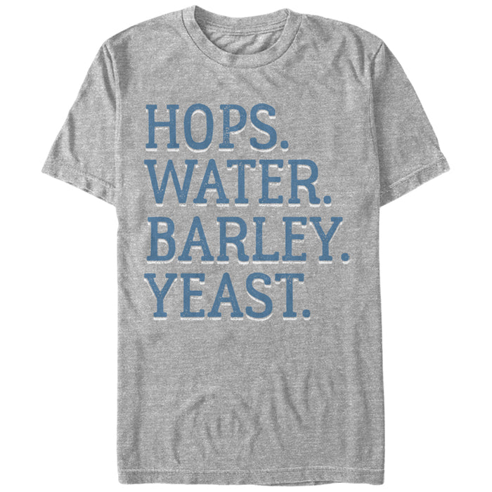 fifth sun Men's Lost Gods Hops Water Barley Yeast Beer T-Shirt