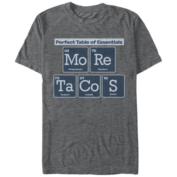 fifth sun Men's Lost Gods Periodic Table More Tacos T-Shirt