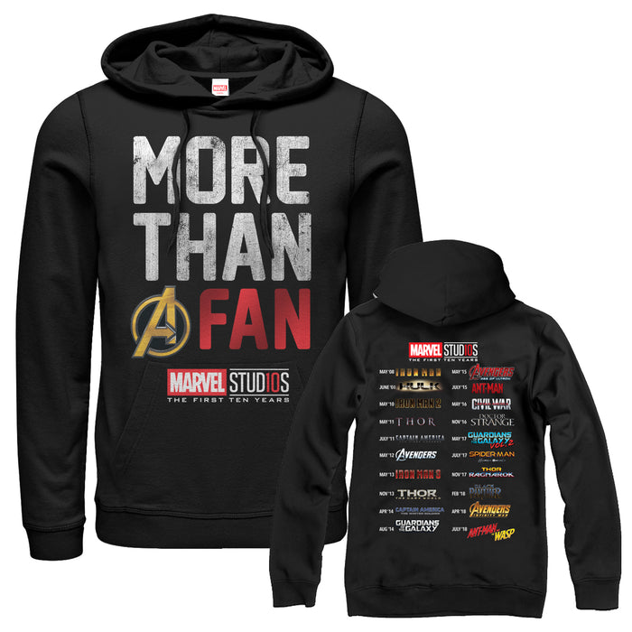 fifth sun Men's Marvel 10th Anniversary More Than a Fan Pull Over Hoodie