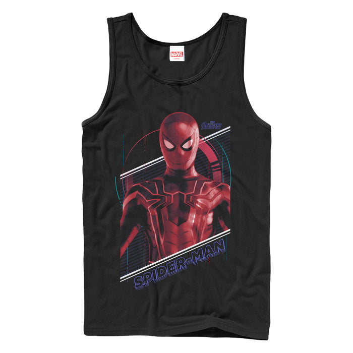 fifth sun Men's Marvel Avengers: Avengers: Infinity War Spider-Man Tech Tank Top