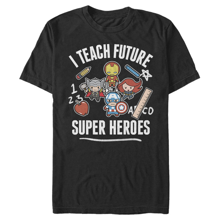 fifth sun Men's Marvel Avengers Classic I Teach Super Heroes T-Shirt