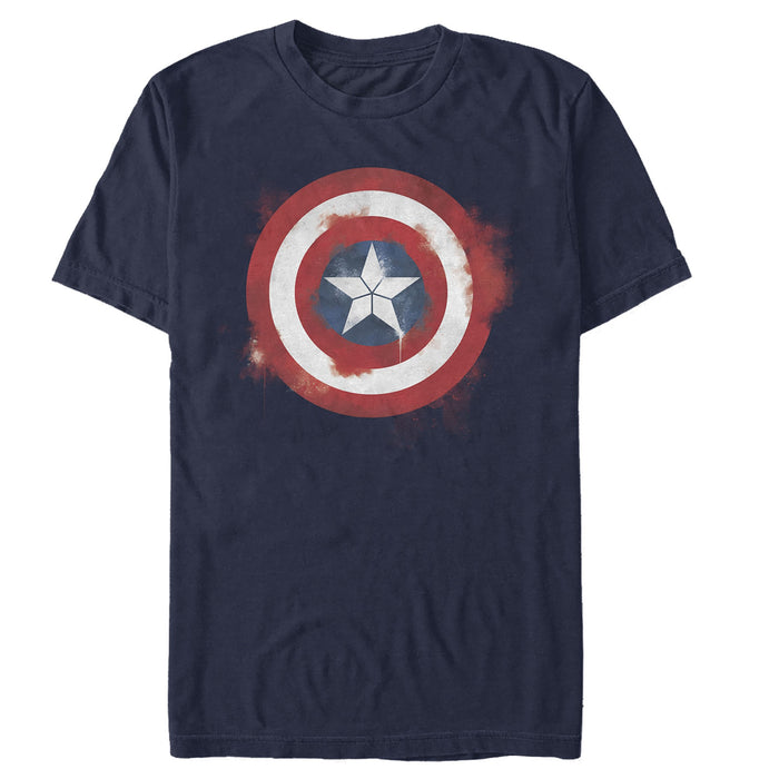 Fifth Sun Men's Marvel Avengers: Endgame Cap Smudged Shield T-Shirt