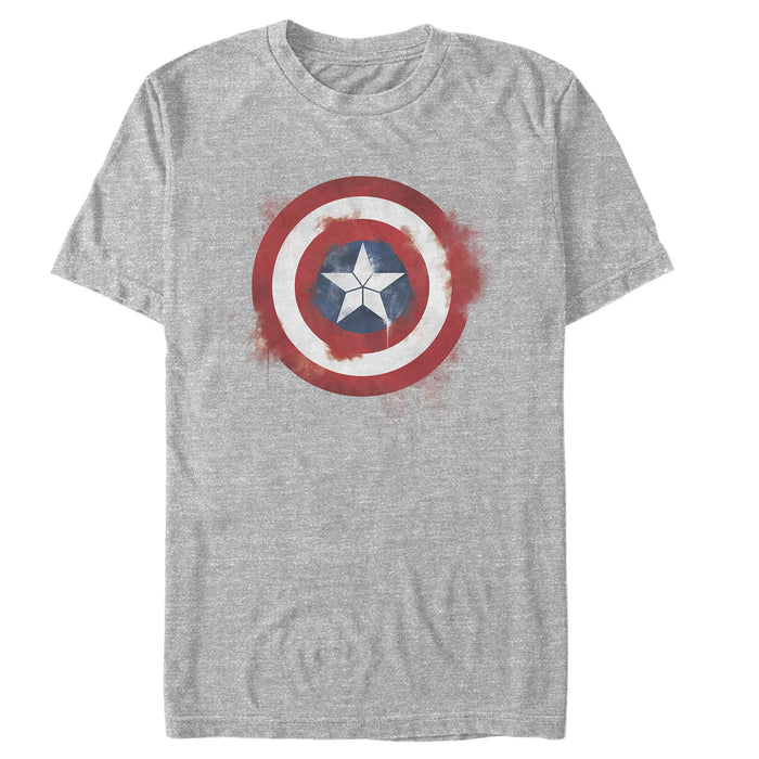 fifth sun Men's Marvel Avengers: Endgame Cap Smudged Shield T-Shirt