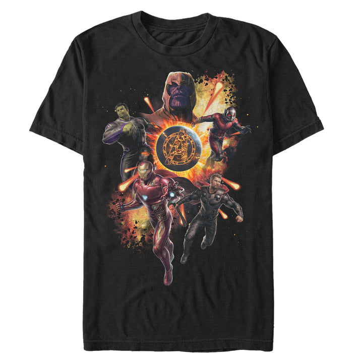 fifth sun Men's Marvel Avengers: Endgame Flame Logo T-Shirt
