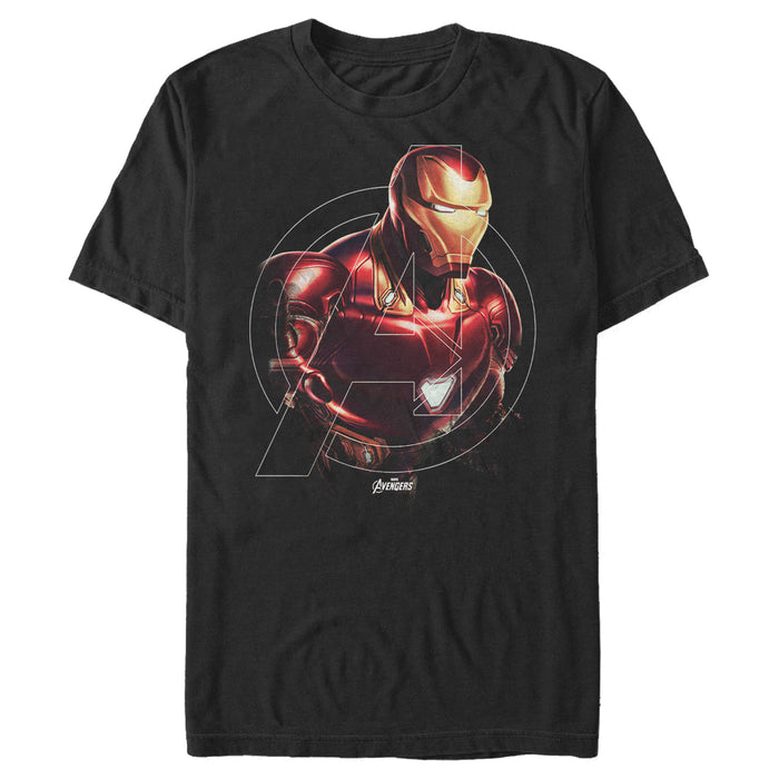 fifth sun Men's Marvel Avengers: Endgame Iron Man Portrait T-Shirt
