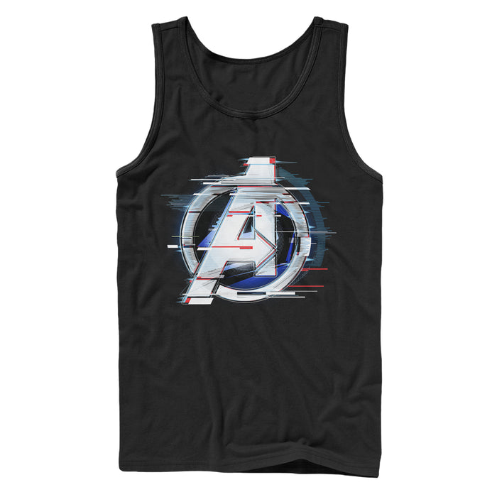 fifth sun Men's Marvel Avengers: Endgame Logo Glitch Tank Top