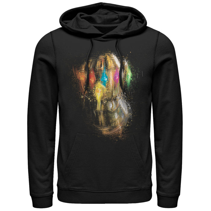 fifth sun Men's Marvel Avengers: Endgame Thanos Spray Paint Glove Pull Over Hoodie