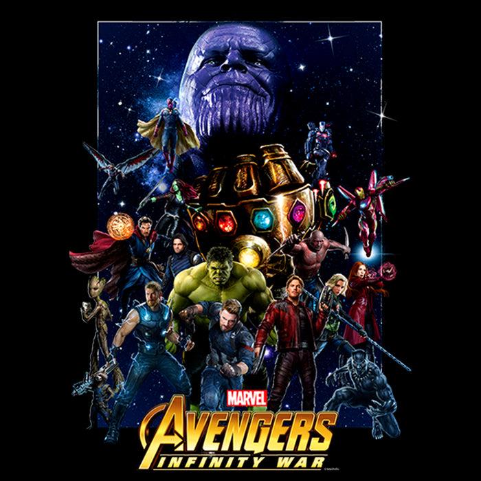 Fifth Sun Men's Marvel Avengers: Infinity War Character Collage Pull Over Hoodie