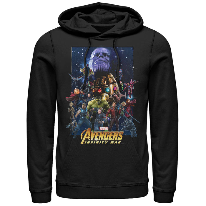 fifth sun Men's Marvel Avengers: Infinity War Character Collage Pull Over Hoodie