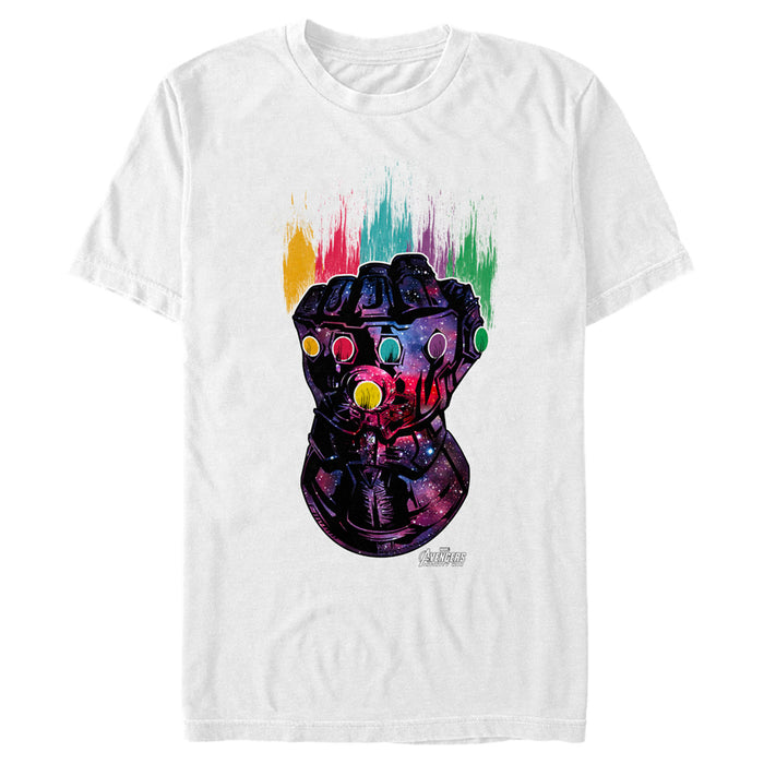 Fifth Sun Men's Marvel Avengers: Infinity War Galaxy Paint Gauntlet T-Shirt