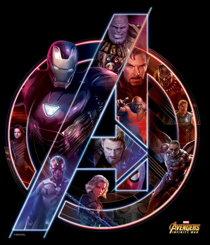Fifth Sun Men's Marvel Avengers: Infinity War Logo Pull Over Hoodie