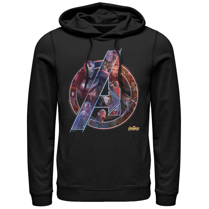 fifth sun Men's Marvel Avengers: Infinity War Logo Pull Over Hoodie