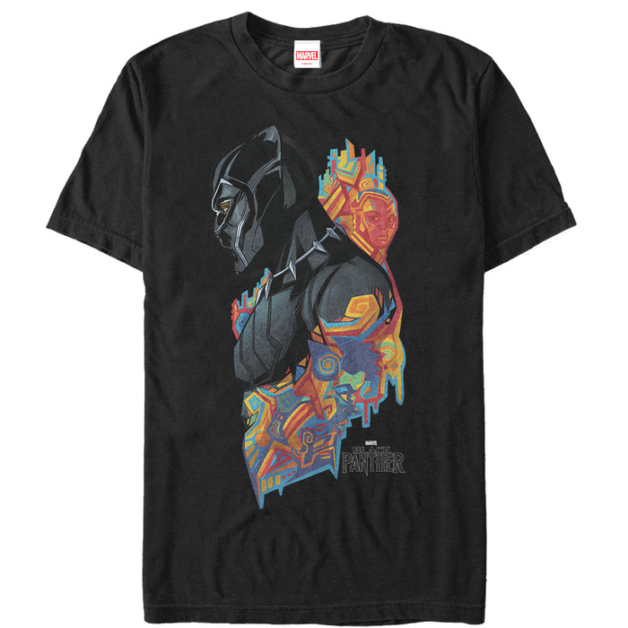 fifth sun Men's Marvel Black Panther 2018 Artistic Pattern T-Shirt