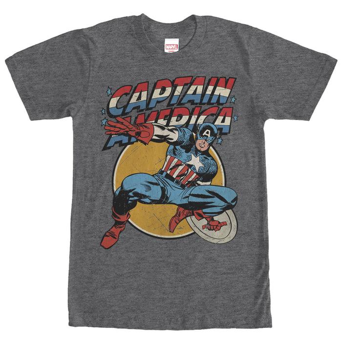 fifth sun Men's Marvel Captain America Shield T-Shirt
