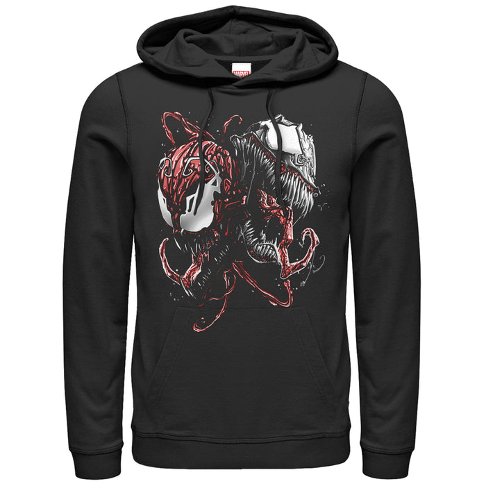 fifth sun Men's Marvel Carnage and Venom Pull Over Hoodie