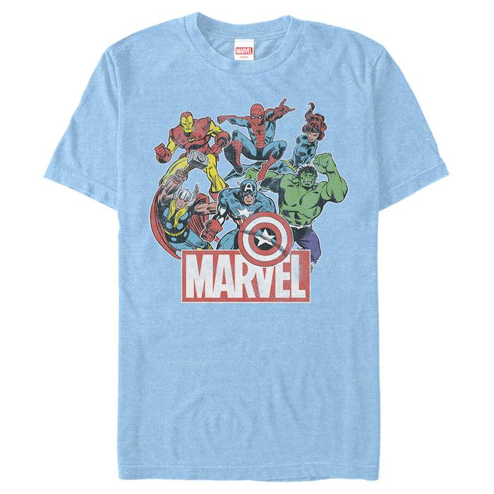 fifth sun Men's Marvel Classic Hero Collage T-Shirt