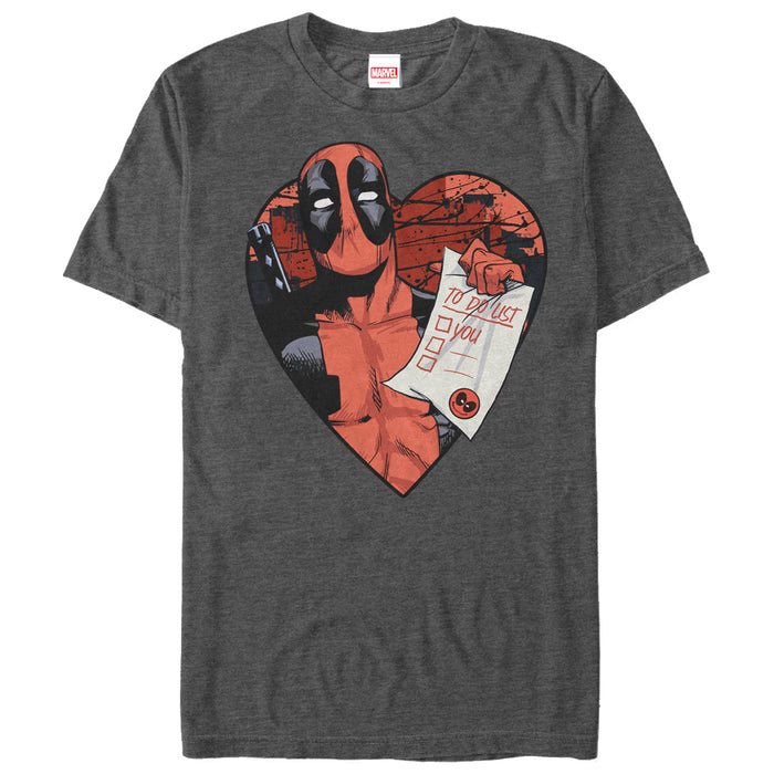 fifth sun Men's Marvel Deadpool Love To Do List T-Shirt