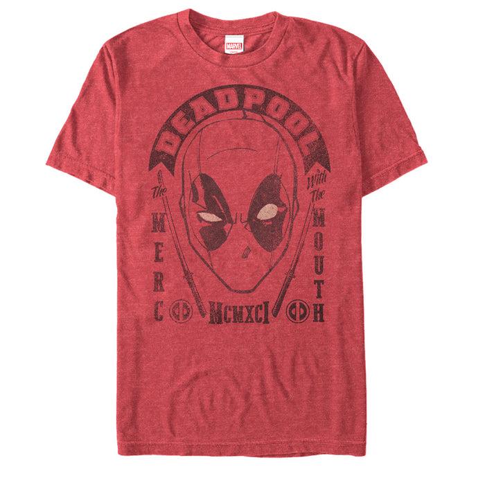 fifth sun Men's Marvel Deadpool Merc With Mouth 1991 T-Shirt