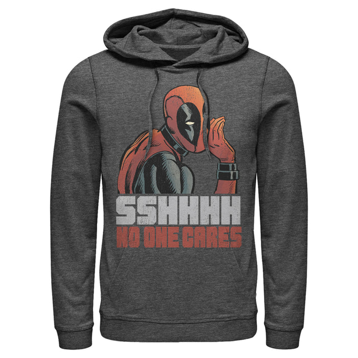 Fifth Sun Men's Marvel Deadpool No One Cares Pull Over Hoodie
