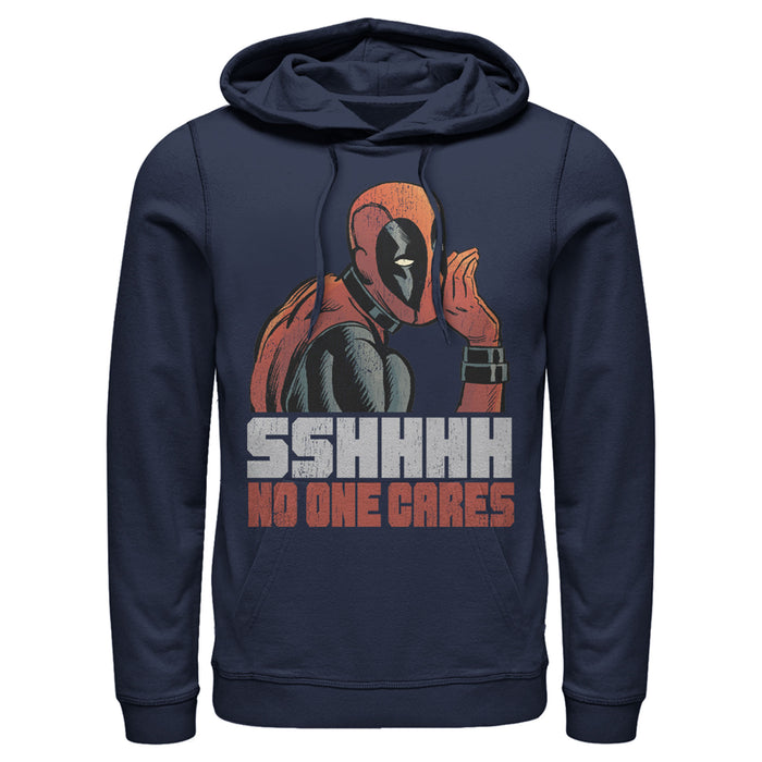 Fifth Sun Men's Marvel Deadpool No One Cares Pull Over Hoodie