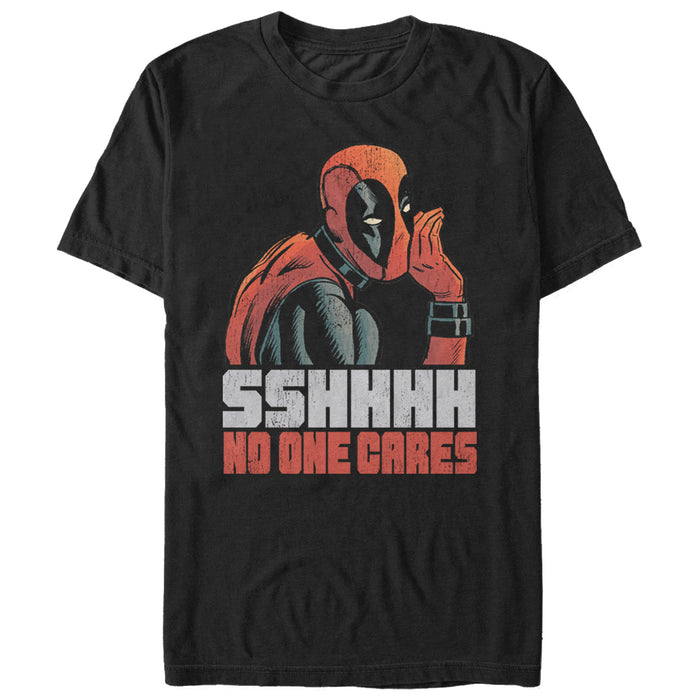 fifth sun Men's Marvel Deadpool No One Cares T-Shirt