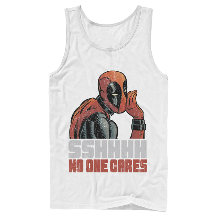 fifth sun Men's Marvel Deadpool No One Cares Tank Top