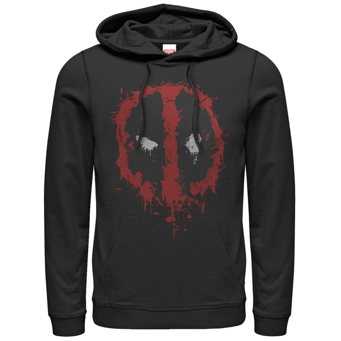 fifth sun Men's Marvel Deadpool Splatter Icon Pull Over Hoodie