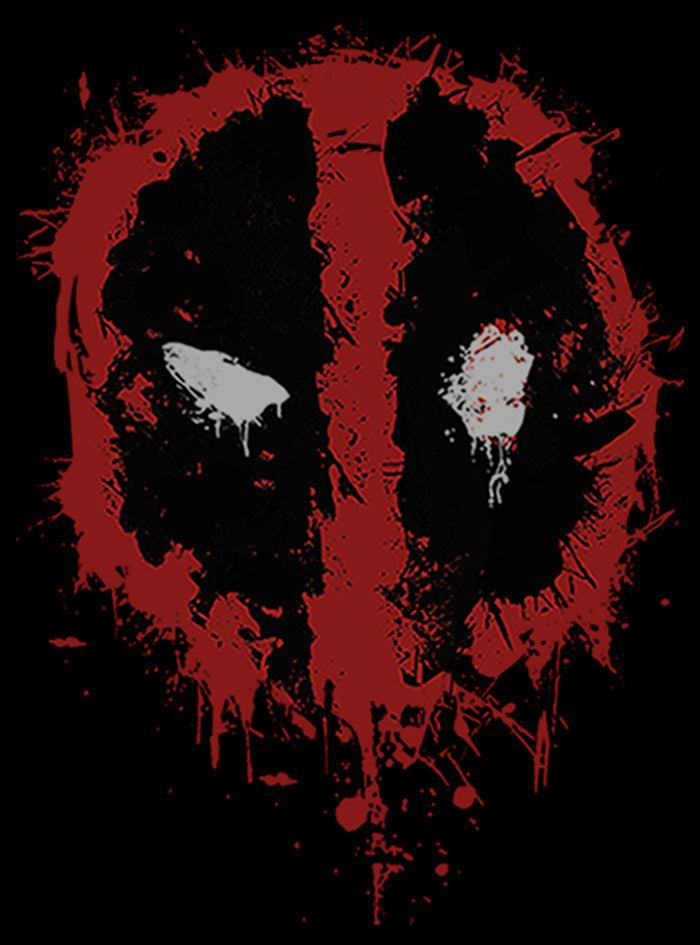 Fifth Sun Men's Marvel Deadpool Splatter Icon Pull Over Hoodie