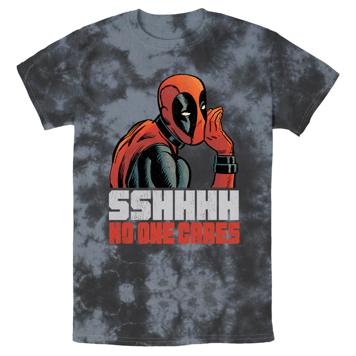 fifth sun Men's Marvel Deadpool Sshhhh No One Cares T-Shirt