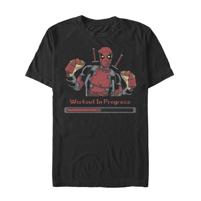 fifth sun Men's Marvel Deadpool Workout in Progress T-Shirt