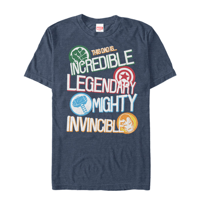 fifth sun Men's Marvel Father's Day Avengers Dad Words T-Shirt