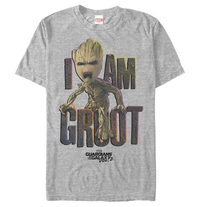 fifth sun Men's Marvel Guardians of Galaxy Vol. 2 Groot Growl T-Shirt