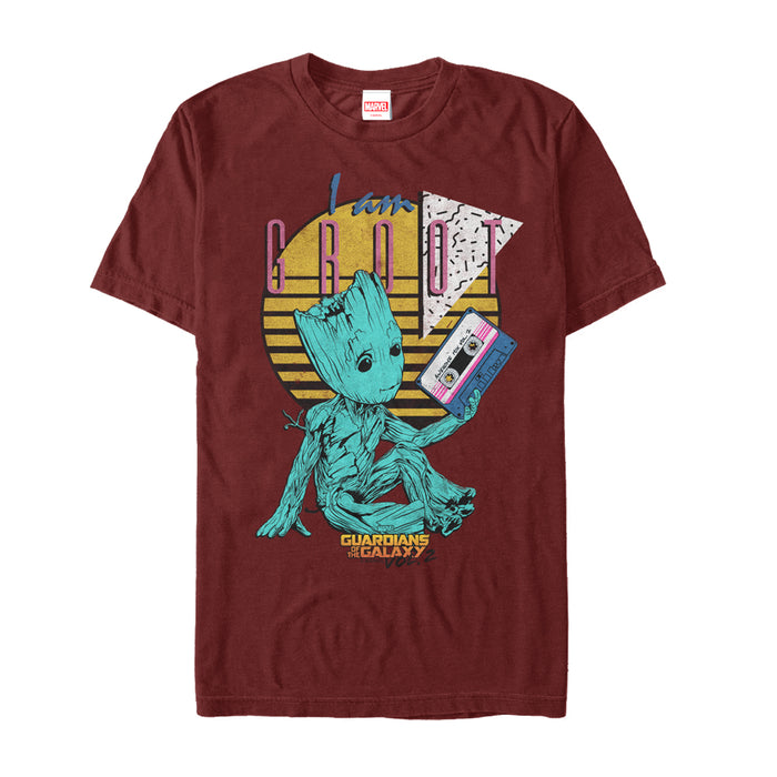 fifth sun Men's Marvel Guardians of the Galaxy Vol. 2 Groot Tape T-Shirt