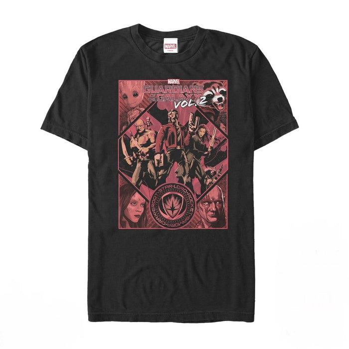 fifth sun Men's Marvel Guardians of the Galaxy Vol. 2 Poster T-Shirt