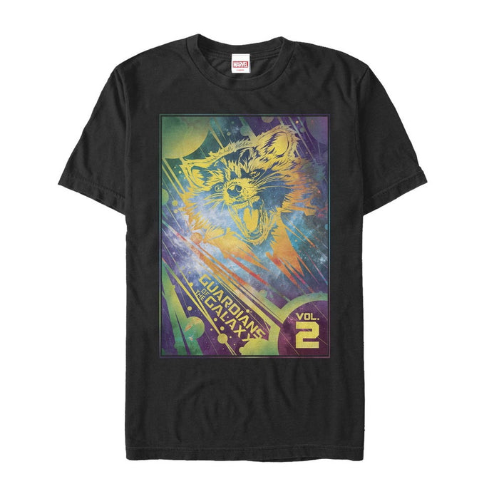 fifth sun Men's Marvel Guardians of the Galaxy Vol. 2 Rocket Space T-Shirt
