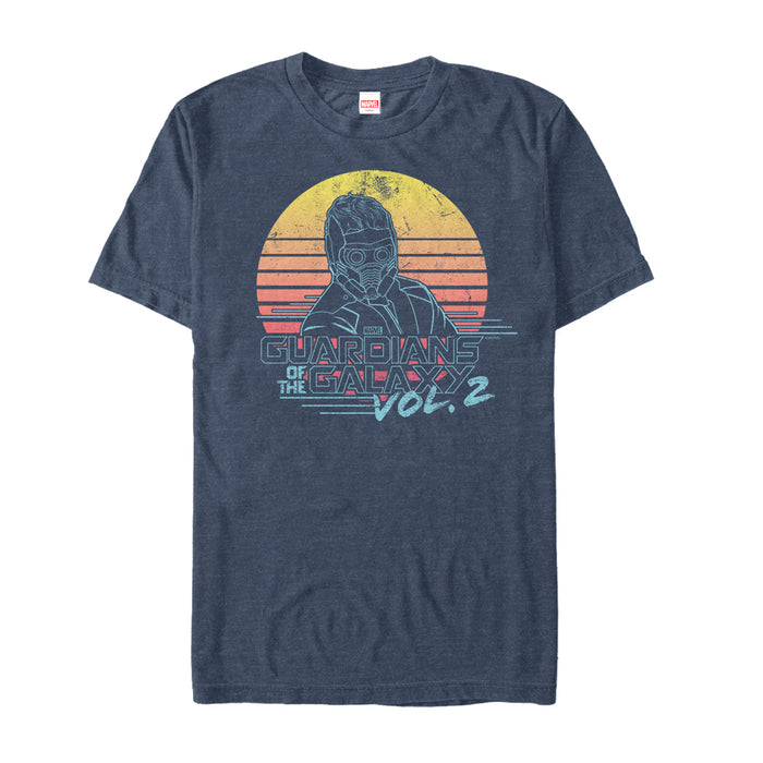 fifth sun Men's Marvel Guardians of the Galaxy Vol. 2 Star-Lord Retro T-Shirt