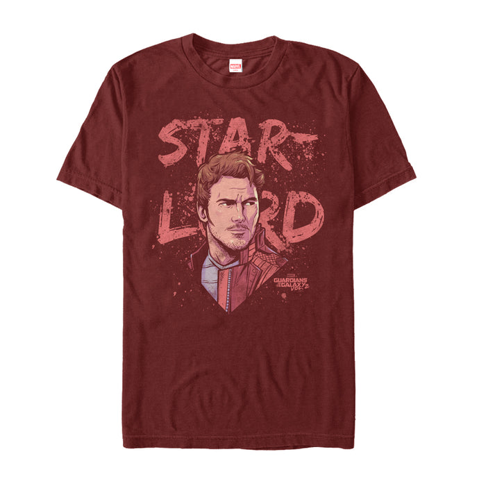 fifth sun Men's Marvel Guardians of the Galaxy Vol. 2 Star-Lord Speck T-Shirt