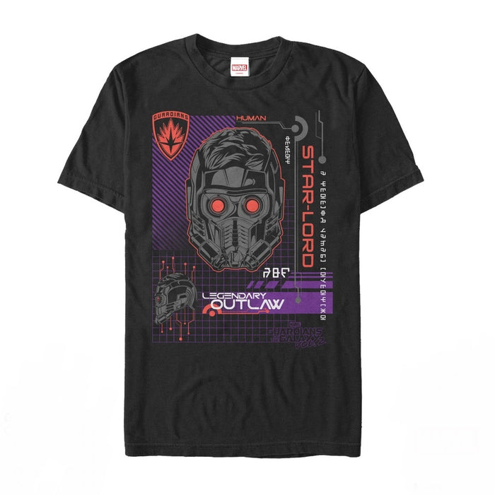 fifth sun Men's Marvel Guardians of the Galaxy Vol. 2 Star-Lord Code T-Shirt