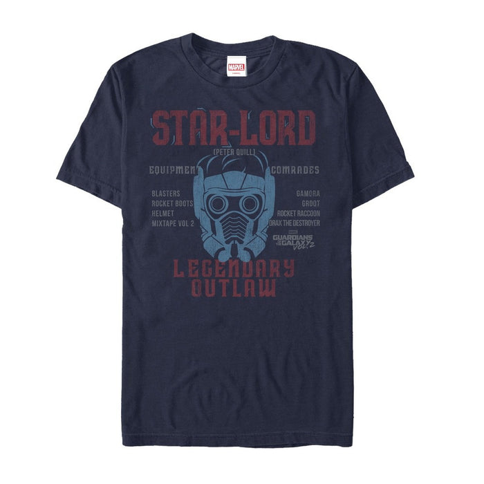 fifth sun Men's Marvel Guardians of the Galaxy Vol. 2 Star-Lord List T-Shirt