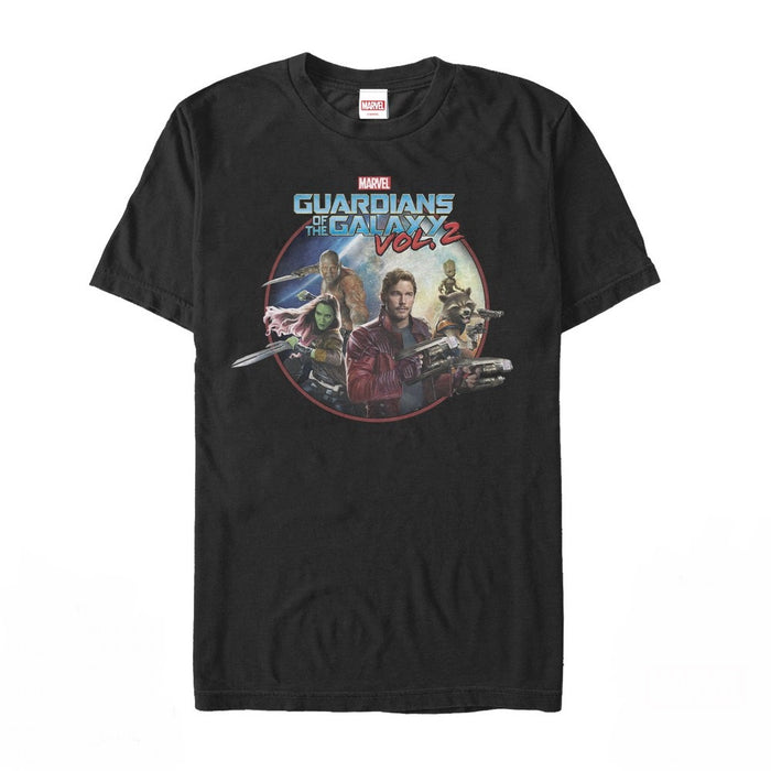 fifth sun Men's Marvel Guardians of the Galaxy Vol. 2 Team Round T-Shirt