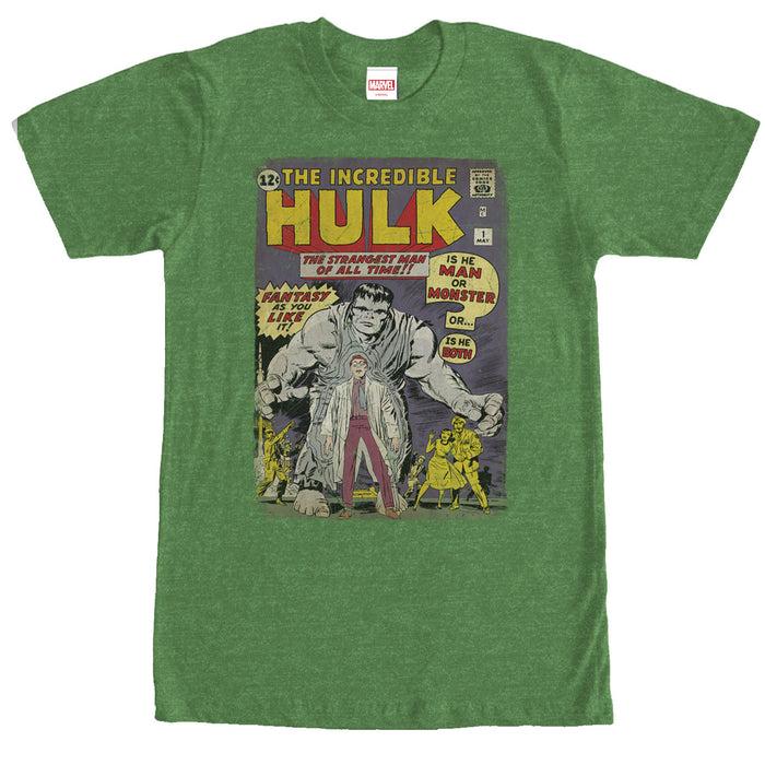 fifth sun Men's Marvel Hulk Comic Book Cover Print T-Shirt