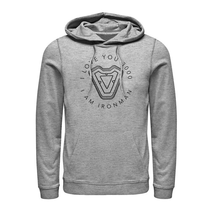 fifth sun Men's Marvel I Am Iron Man Love 3000 Pull Over Hoodie