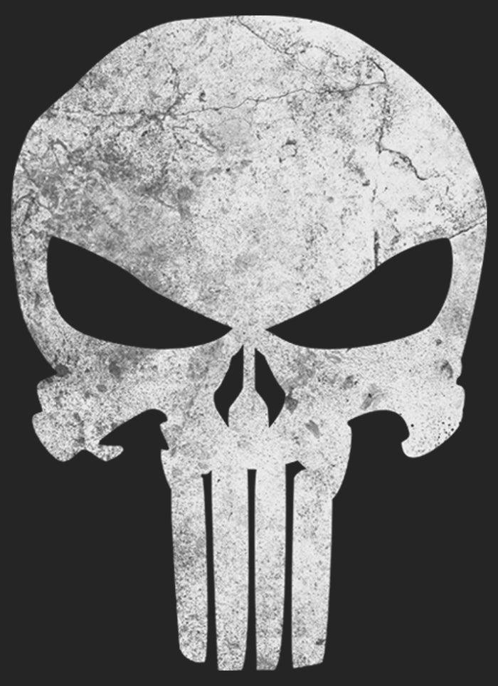 Fifth Sun Men's Marvel Punisher Retro Skull Symbol Pull Over Hoodie