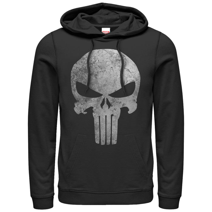 fifth sun Men's Marvel Punisher Retro Skull Symbol Pull Over Hoodie