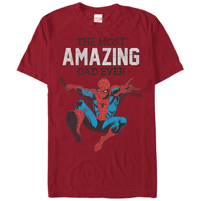 fifth sun Men's Marvel Spider-Man Amazing Dad T-Shirt