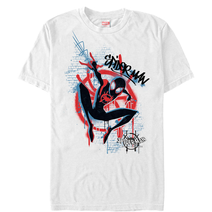 fifth sun Men's Marvel Spider-Man: Into the Spider-Verse Graffiti T-Shirt